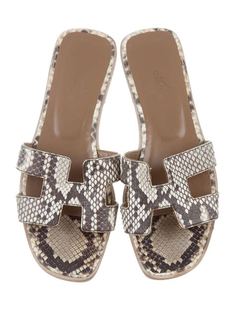 sandalias de hermes|Hermes snakeskin sandals.